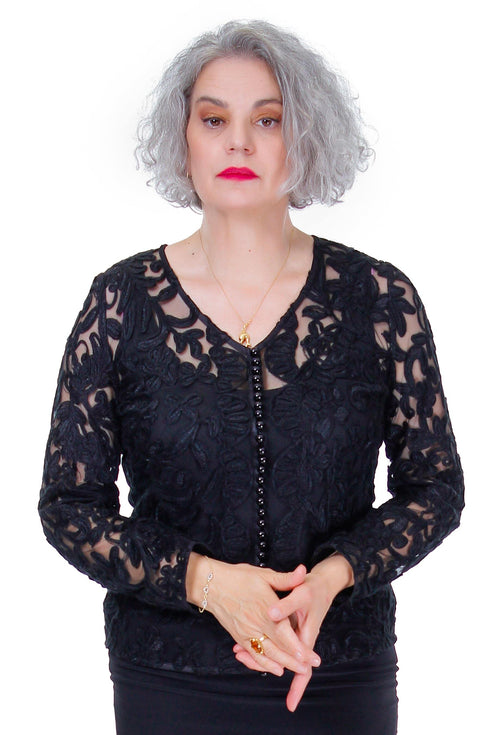 Bluza tull dantelat  Liza Panait Liza Panait Online Boutique